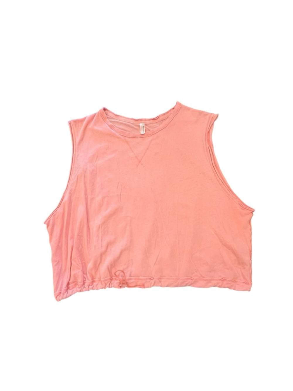 FP Movement by Free People Cropped Muscle Tank in Coral Pink
